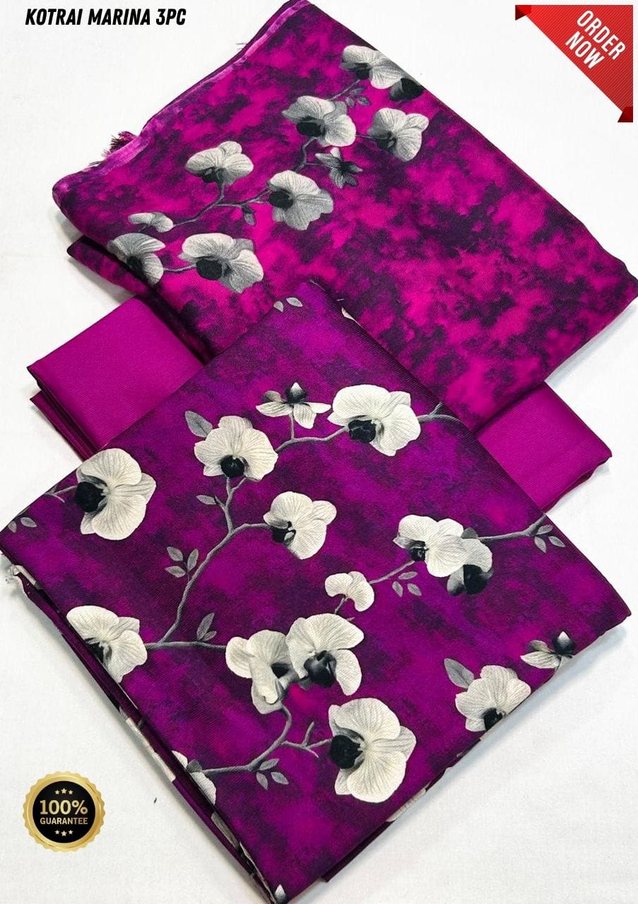 Original Imported Indonesian Marina 3pc With Pashmina Wool Shaal 💯