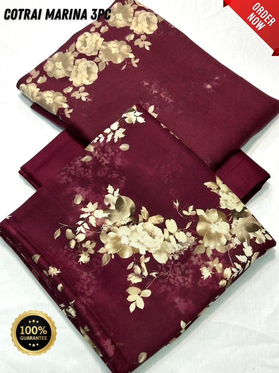 Original Imported Indonesian Marina 3pc With Pashmina Wool Shaal 💯