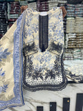 NEW ARTICAL*DHANAK STUFF*THREAD WORK*WOOL STUFF PRINTED SHAWL*EMBROIDED FARSHI SHALWAR*S M L SIZES AVAILABLE