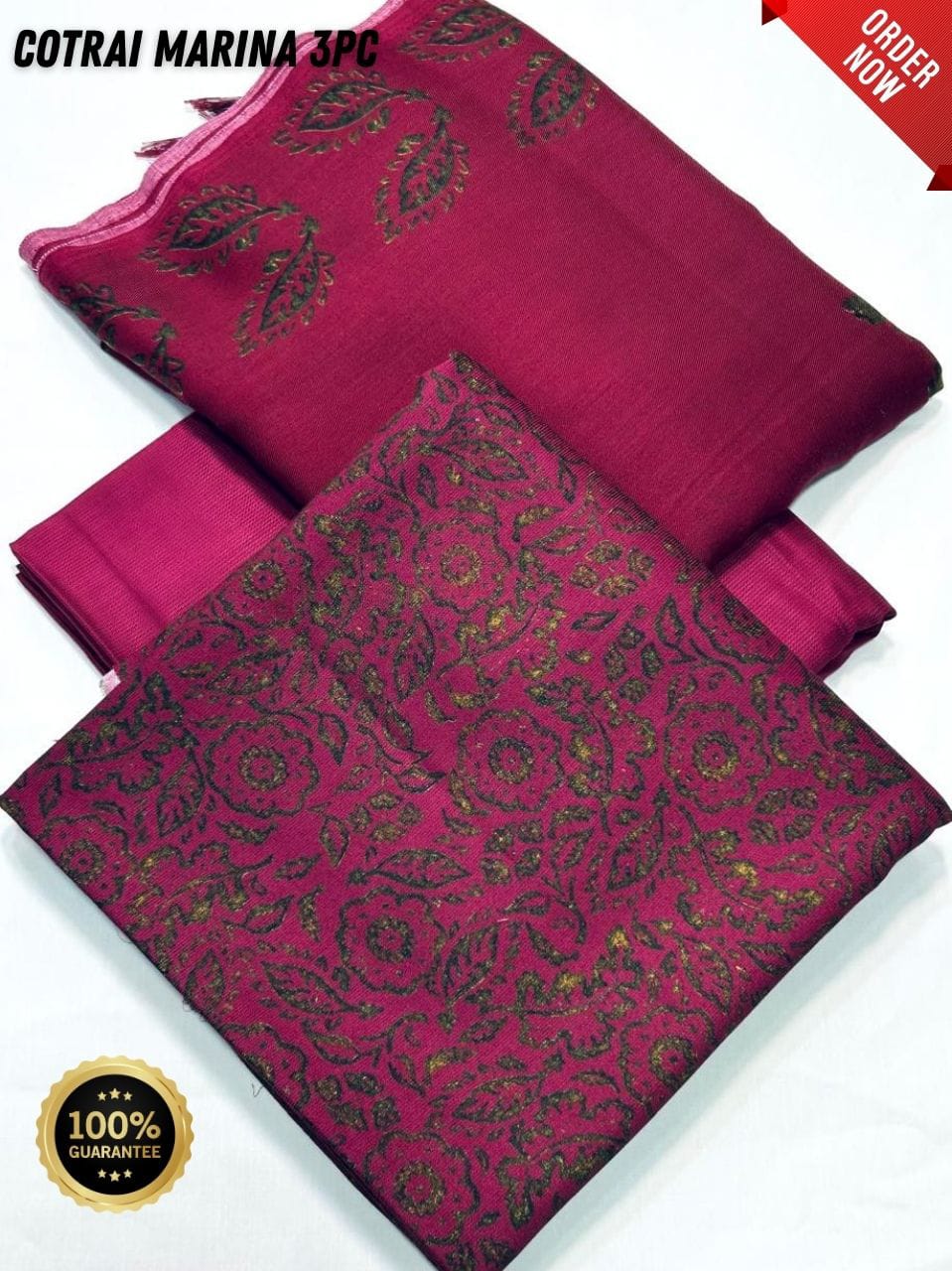 Original Imported Indonesian Marina 3pc With Pashmina Wool Shaal 💯