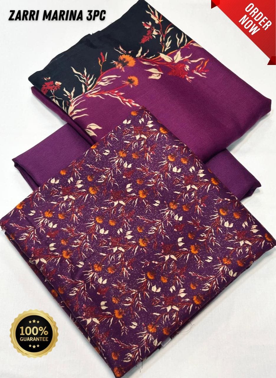 Original Imported Indonesian Marina 3pc With Pashmina Wool Shaal 💯