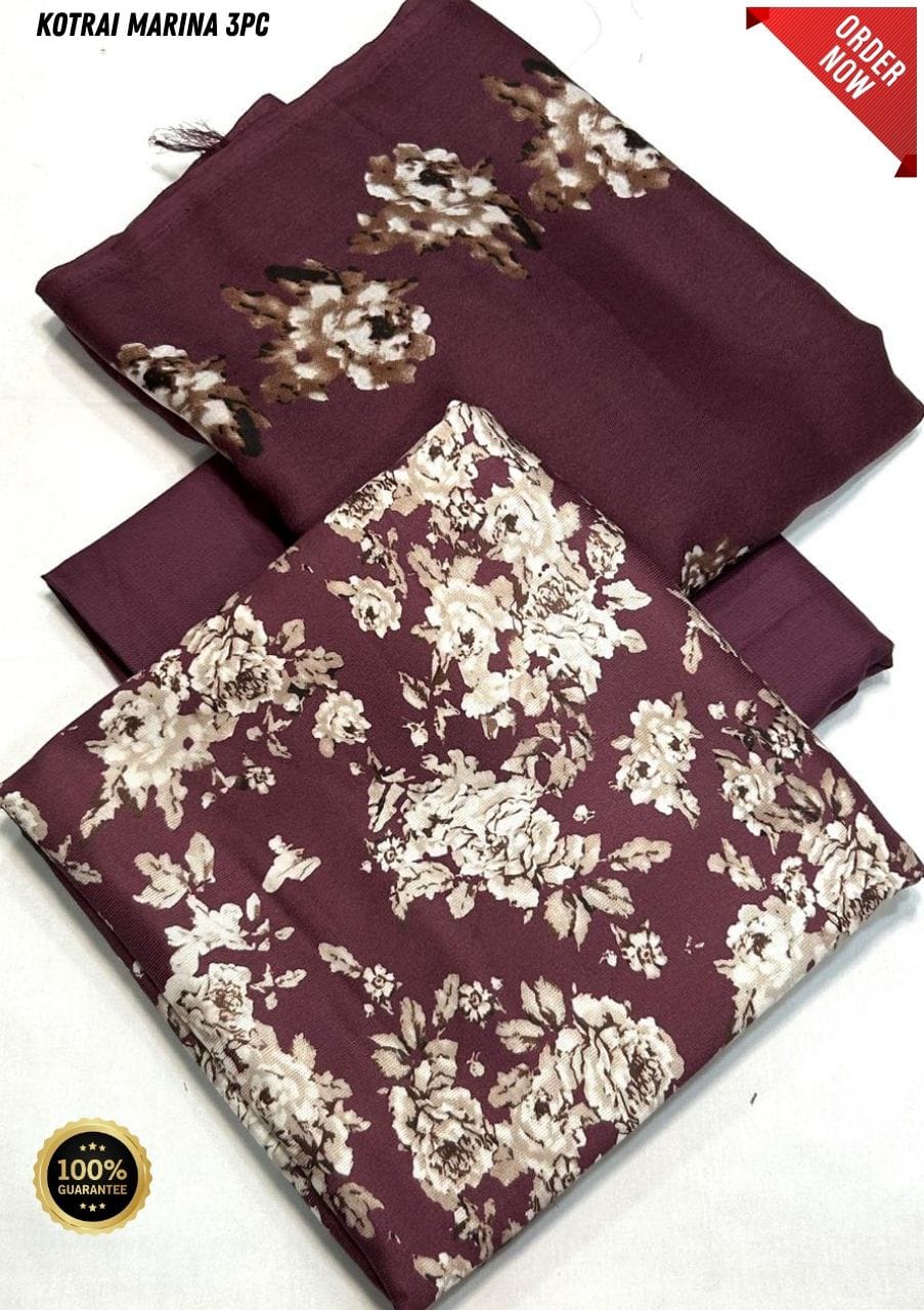 Original Imported Indonesian Marina 3pc With Pashmina Wool Shaal 💯