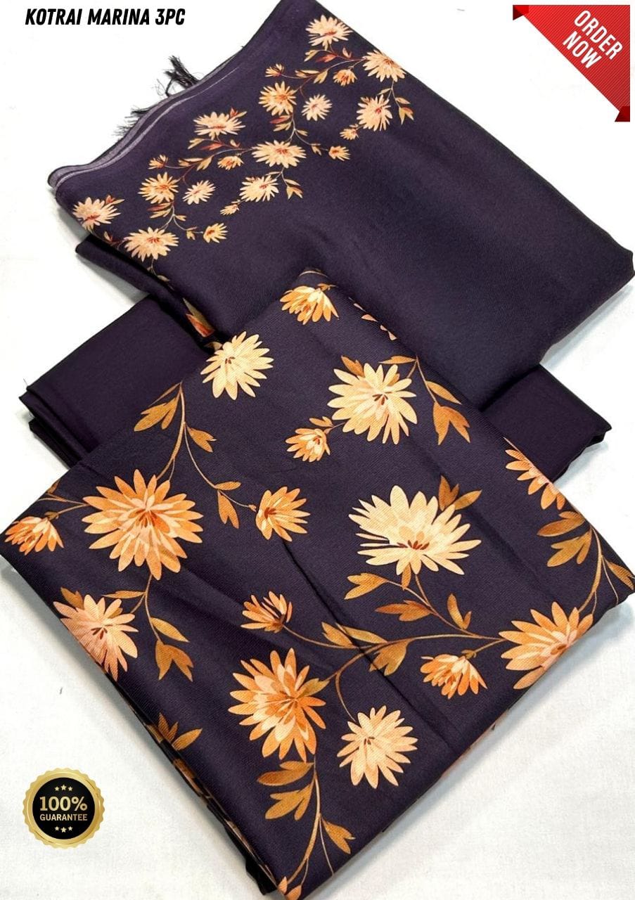 Original Imported Indonesian Marina 3pc With Pashmina Wool Shaal 💯