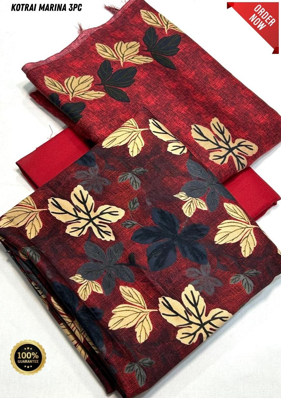 Original Imported Indonesian Marina 3pc With Pashmina Wool Shaal 💯