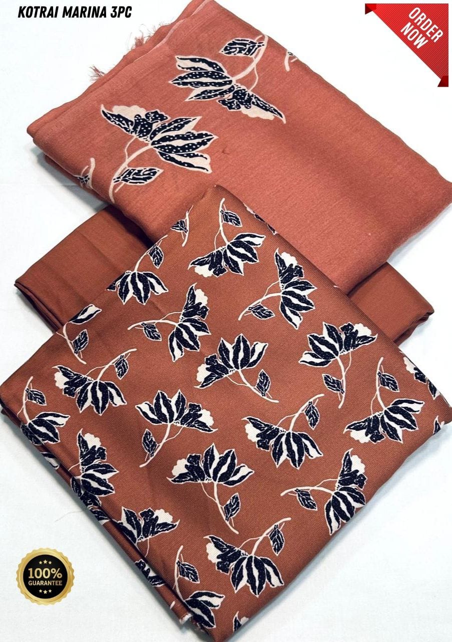 Original Imported Indonesian Marina 3pc With Pashmina Wool Shaal 💯