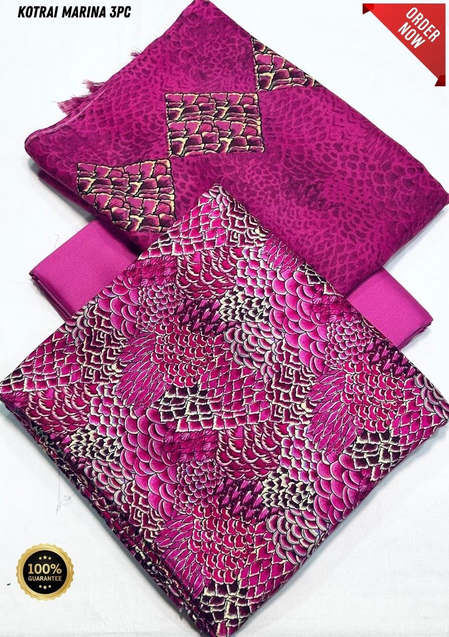 Original Imported Indonesian Marina 3pc With Pashmina Wool Shaal 💯