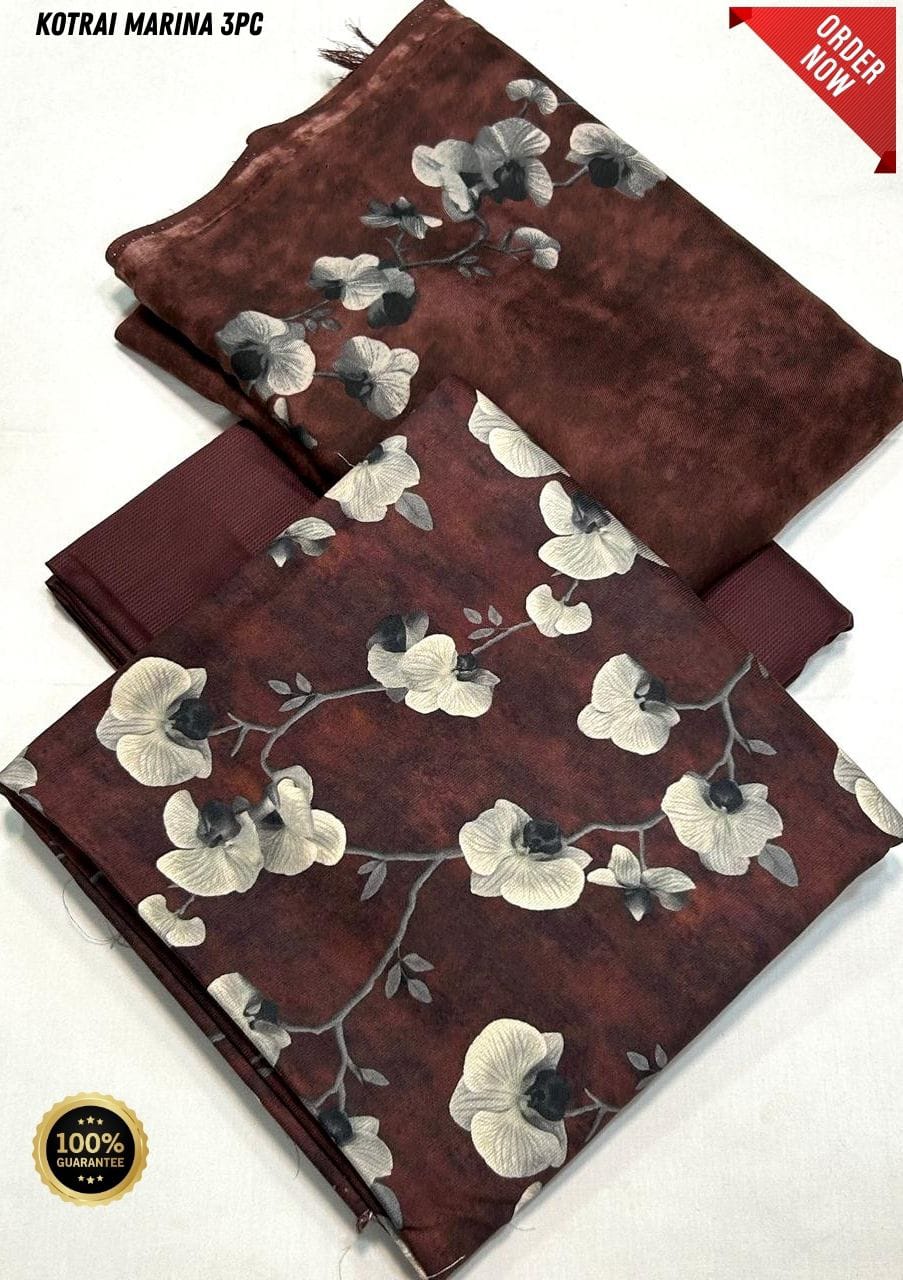 Original Imported Indonesian Marina 3pc With Pashmina Wool Shaal 💯