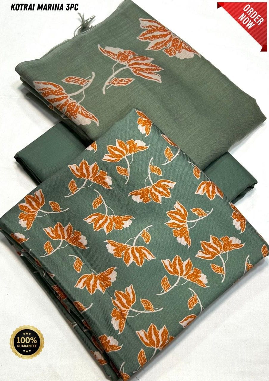 Original Imported Indonesian Marina 3pc With Pashmina Wool Shaal 💯