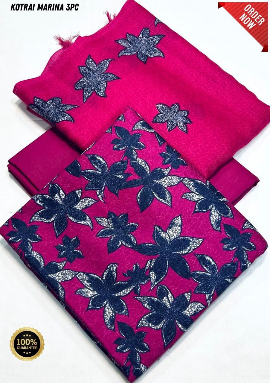 Original Imported Indonesian Marina 3pc With Pashmina Wool Shaal 💯