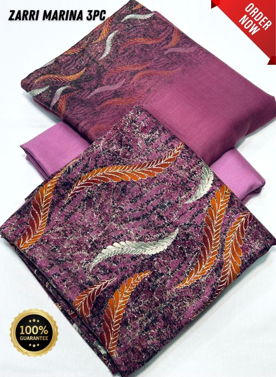 Original Imported Indonesian Marina 3pc With Pashmina Wool Shaal 💯