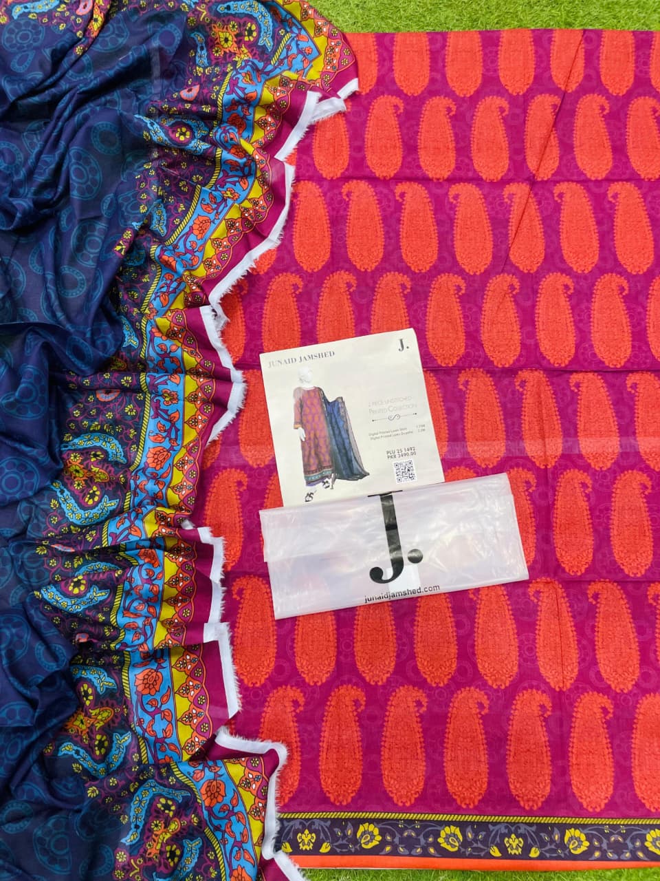 Mix barand shirt dupatta  Saya  Beech tree  Sapphire  Junaid jamshaid FABRIC DETAIL * Digital Printed Airjet Lawn Shirt 3 Meter, * Digital Printed Airjet Voil Lawn Dupatta.