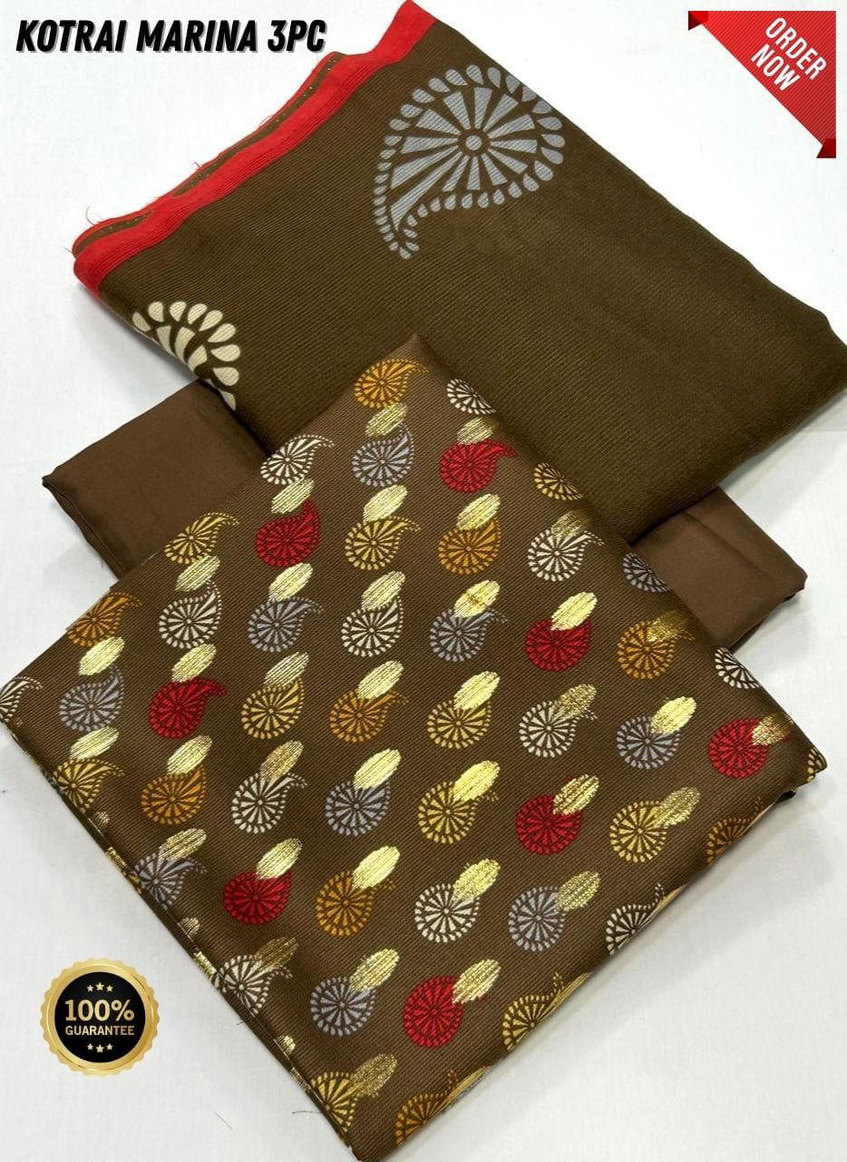 Original Imported Indonesian Marina 3pc With Pashmina Wool Shaal 💯