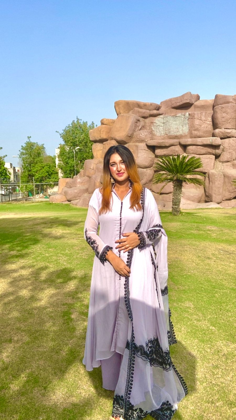 “NEW ARRIVAL”  New Pure Chiffon Flairy Frock With Buttons Style Front Along With Beautiful Embroidered Dupatta And Crush Flapper In Amazing Colour!!