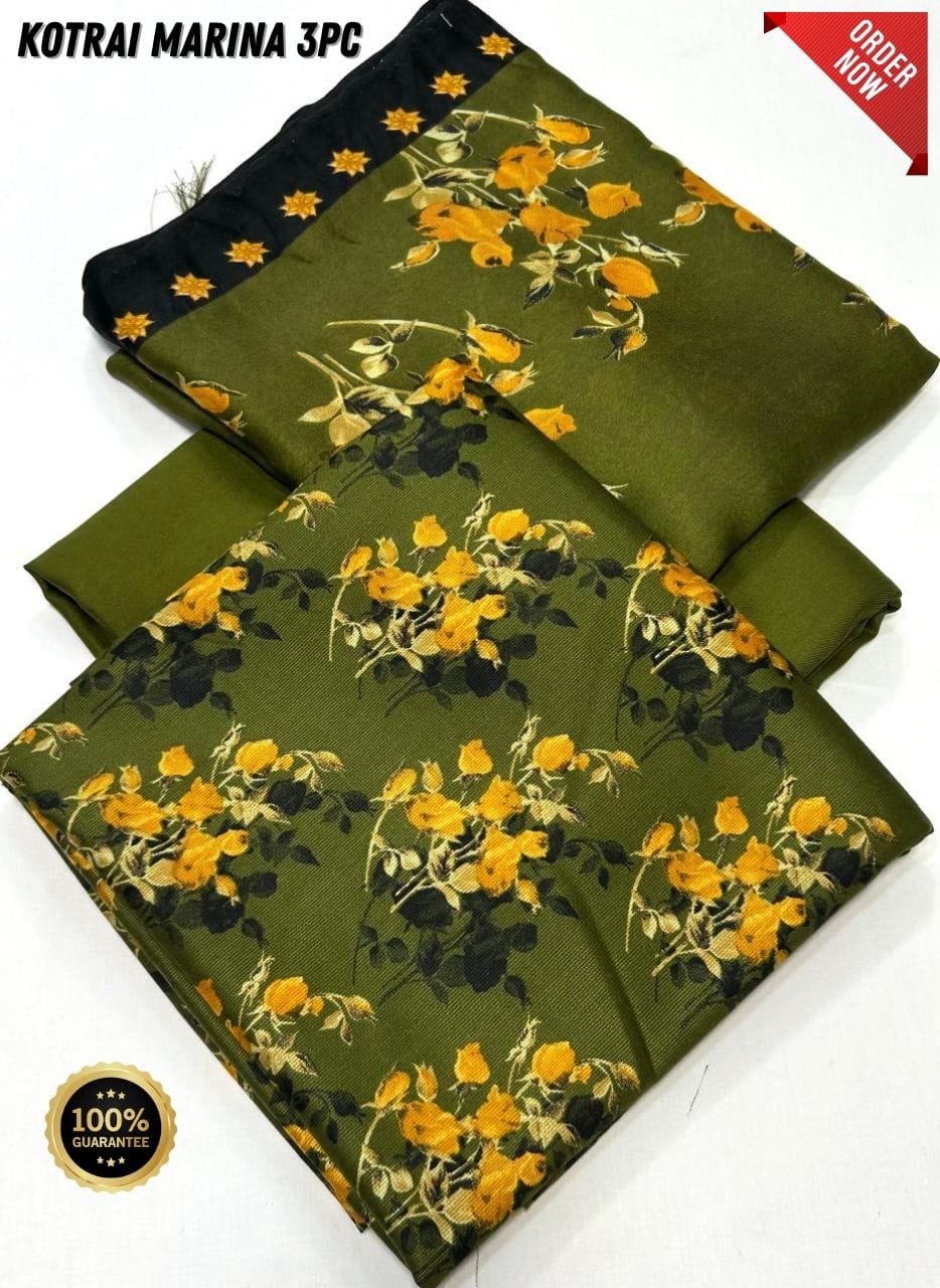 Original Imported Indonesian Marina 3pc With Pashmina Wool Shaal 💯