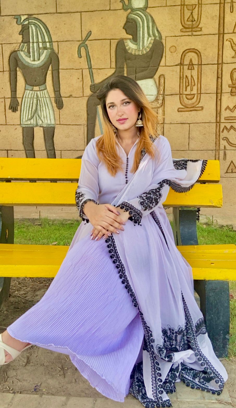 “NEW ARRIVAL”  New Pure Chiffon Flairy Frock With Buttons Style Front Along With Beautiful Embroidered Dupatta And Crush Flapper In Amazing Colour!!