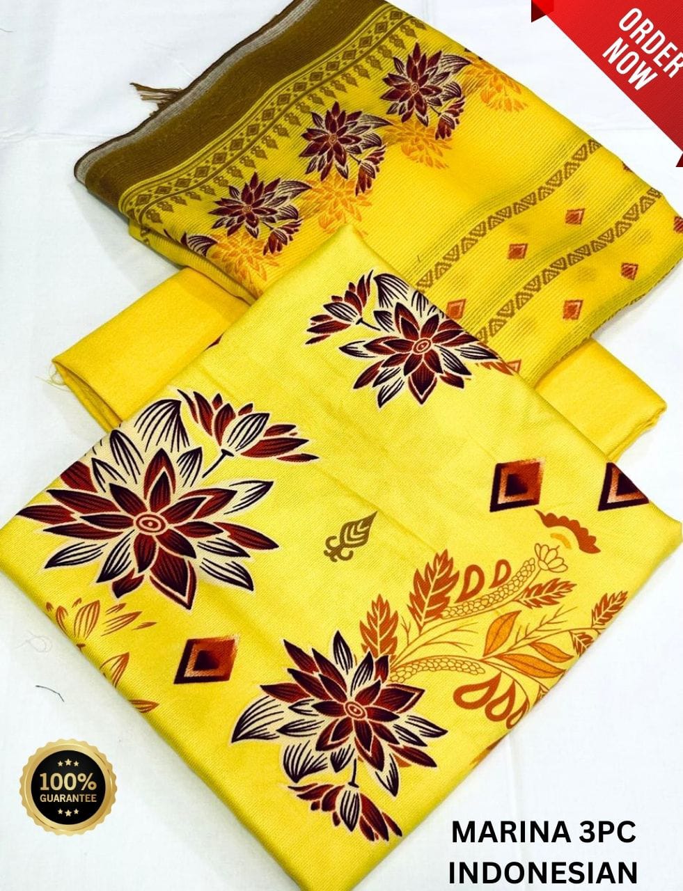 Original Imported Indonesian Marina 3pc With Pashmina Wool Shaal 💯