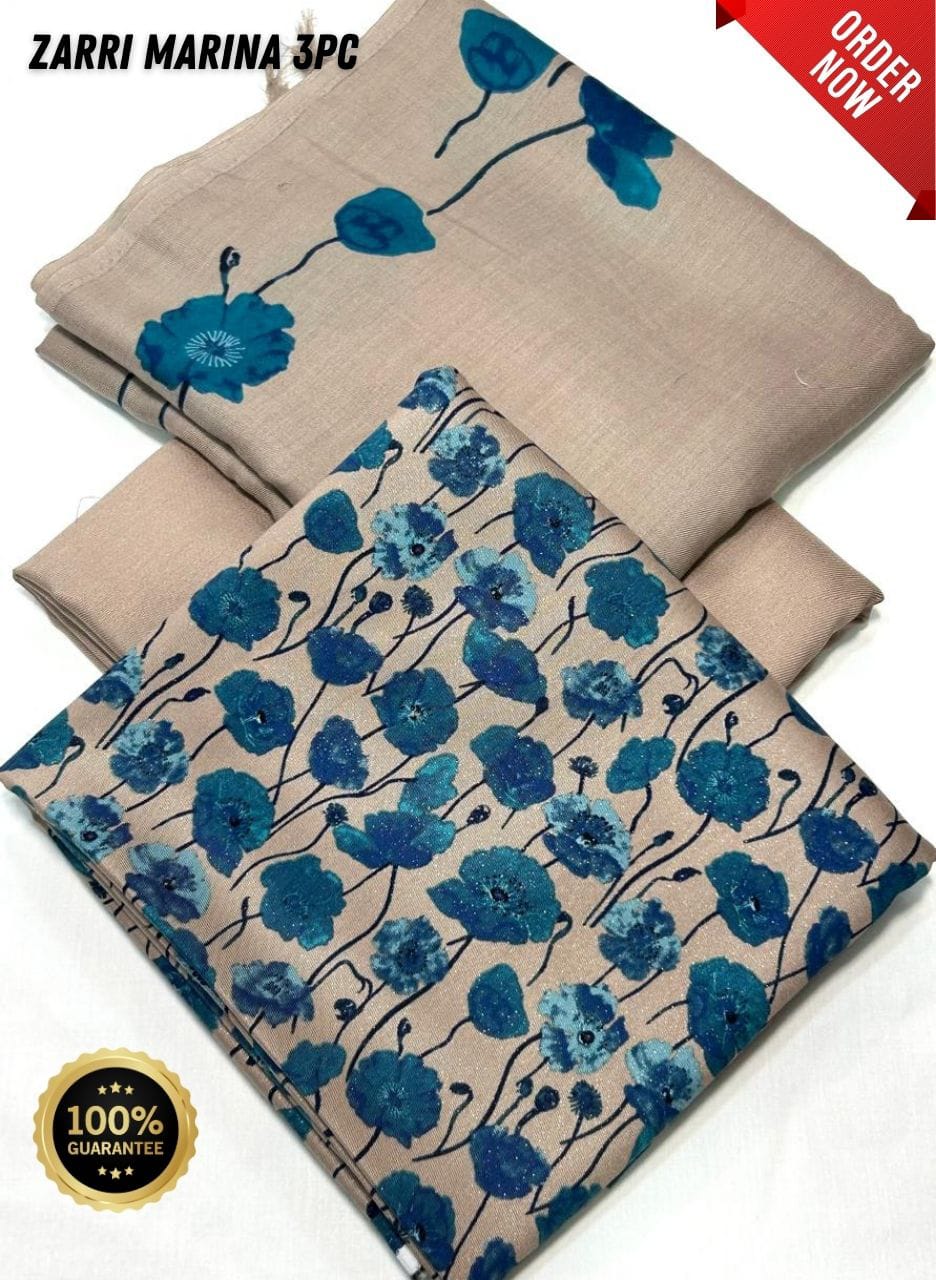 Original Imported Indonesian Marina 3pc With Pashmina Wool Shaal 💯